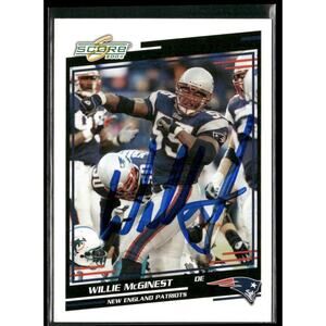 2004 Score Willie McGinest Auto New England Patriots #193